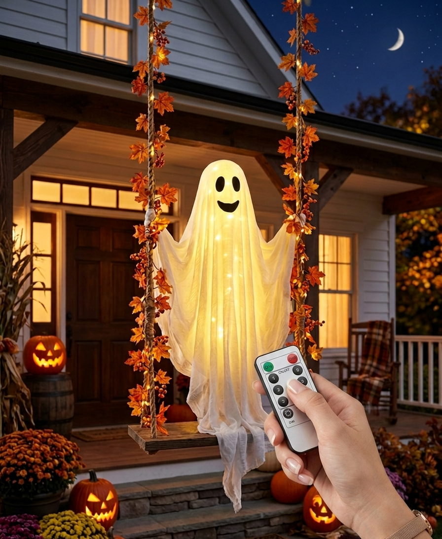 SwingGhost™ Light-Up Hanging Ghost